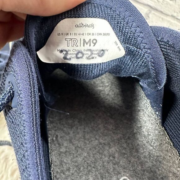 Allbirds Mens 9 Tree Runners Blue‎ Mesh Lace Up Sneakers - Picture 6 of 6